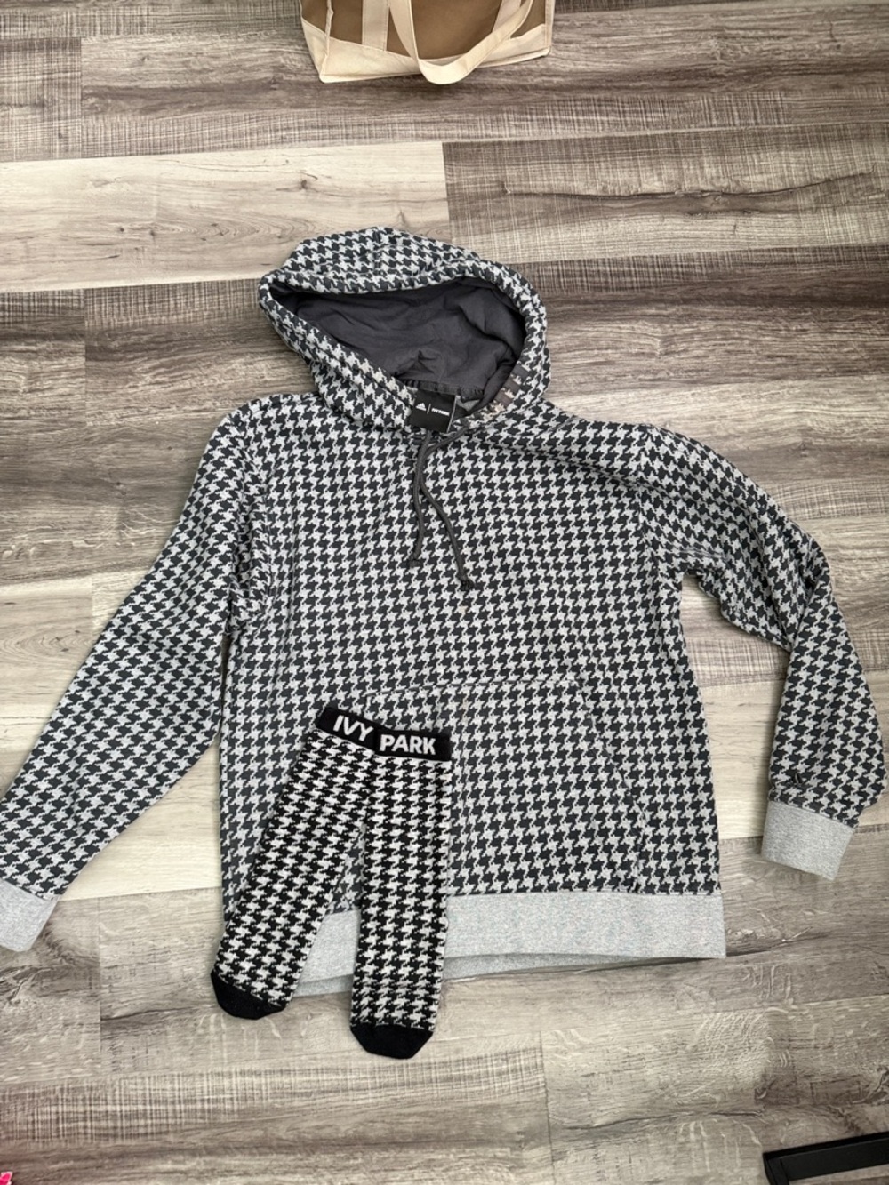 IVY PARK Black & Gray Hoodie Sweater (Free socks)